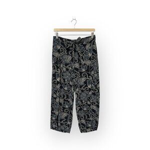 Sanctuary Calypso Black Floral Wide Leg Pants Size 26